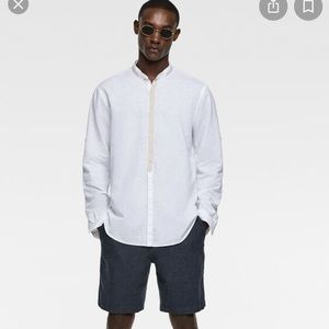 ZARA CONTRASTING RUSTIC SHIRT